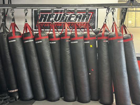 Our incredible heavy bag rack!