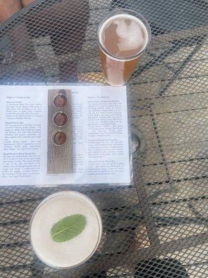 Martini, whiskey flight, house pale ale