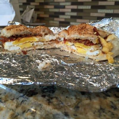 Egg, cheese, and bacon