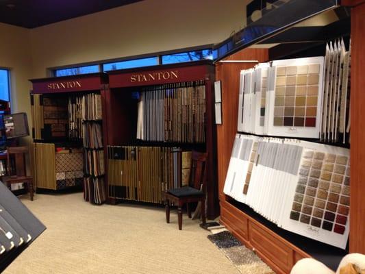 Carpet displays at Contract Furnishings Mart Everett, WA