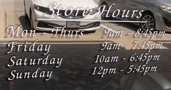 Store Hours