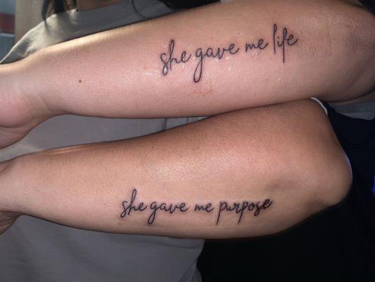 Mother and Daughter tattoos