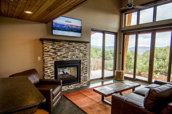 Living room of cabin