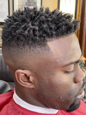 Mid Bald fade