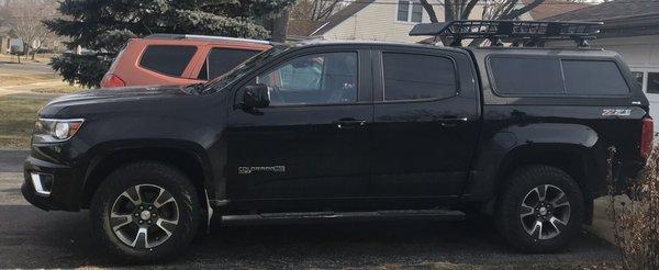 16 Colorado Z71 off road, with A.R.E OTR V series and yakima roof rack