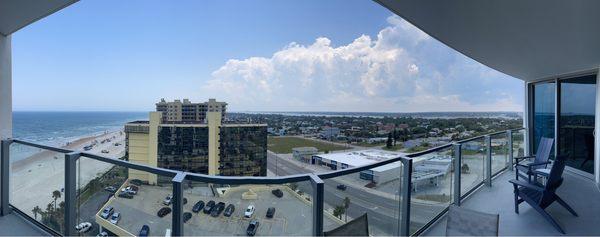 Panoramic view from the balcony.