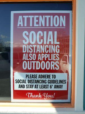 Social distancing policy