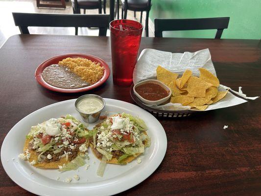 Beef tostadas