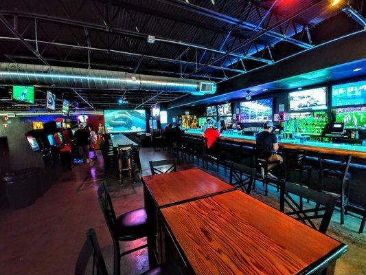 Sports bar and arcade games