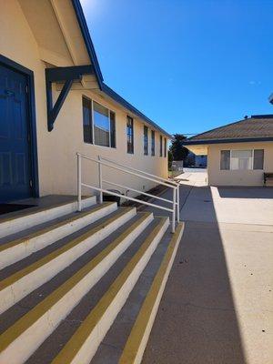 side of Fellowship Hall and back of Timothy Hall