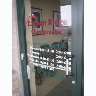 Welcome to Canyone Ridge Chiropractic!