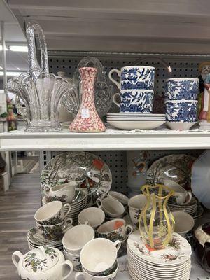 Various glass and ceramic ware