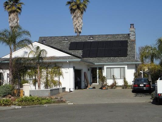 We installed this solar array while a remodel was underway.