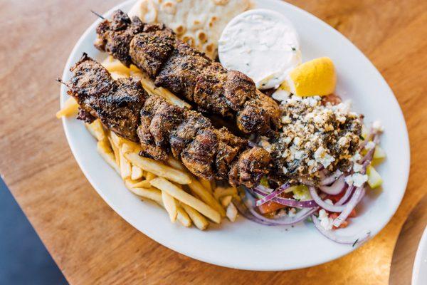 Pork Souvlaki Plate