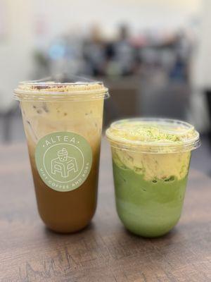 Tiramisu Vietnamese coffee and banana pudding matcha latte