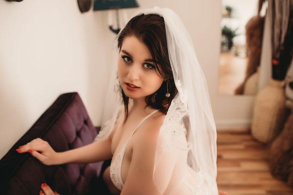 Bridal wedding boudoir photography in Boston MA