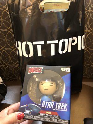 Birthday Freebie #26: $5 off purchase! I got a cute Spock Dorbz!