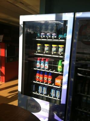 Provide full vending with both washer/dryer products and food/beverage