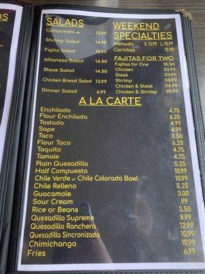 Menu 2/5