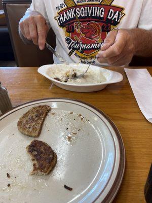 Delicious Homemade Sausage Gravy and Biscuits