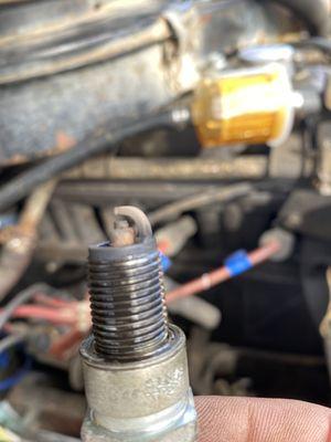 Worn or dirty spark plugs can provide a weak spark and result in unburnt fuel that would show up as hydrocarbons during a smog check