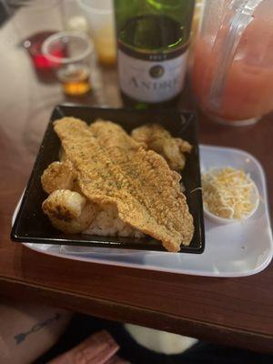 Catfish shrimp and grits