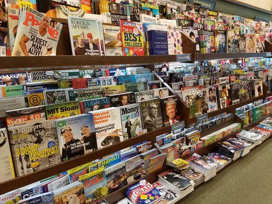 Magazines. Please forgive the mess on some of them. Not all customers are good.