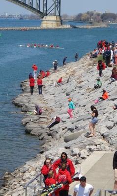 John Bennett Regatta in front of the West Side Rowing Club.