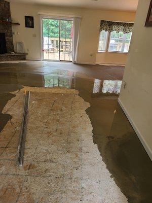 Self leveling to a really unlevel subfloor