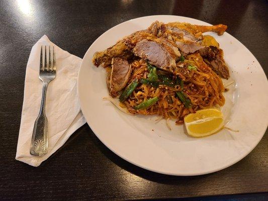 The duck pad thai.