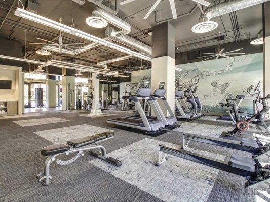 No need for a membership with access to our 24/7 fitness center with the latest in Precor equipment, fitness on demand, and a Peloton bike.