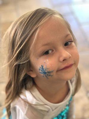 Elsa painted snowflakes