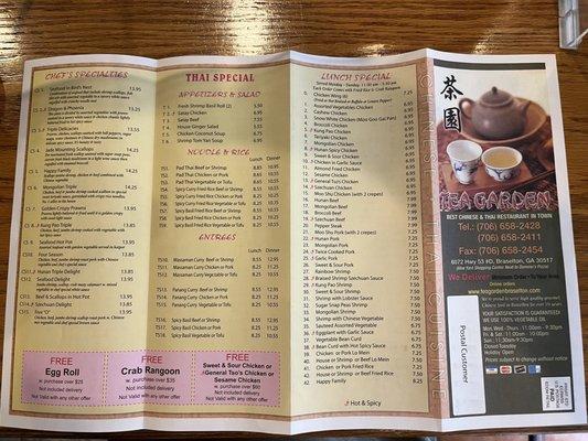 Updated Menu