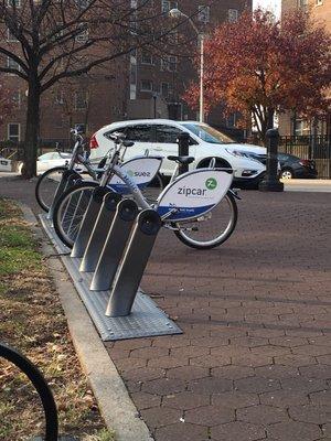 Bike share stand