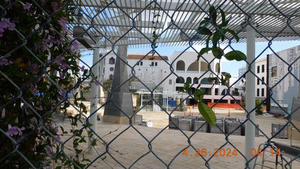 With the many parts of the Horton Plaza Park there is under construction of the outdoor theater and the Ampitheater.