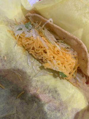 Shredded Chicken Hard Shell Taco