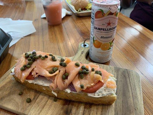 Lox / dill cream cheese toast - not bad