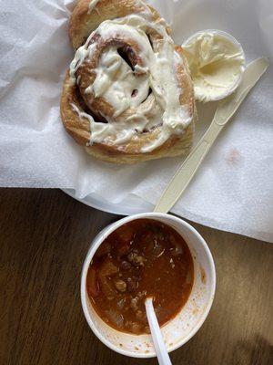 Chili and cinnamon roll