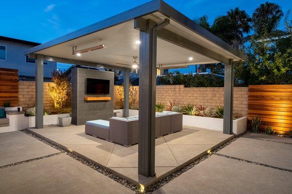 Patio cover and new concrete decking