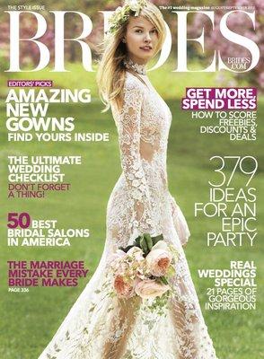 Won Top 50 Best Bridal Salons in America - Brides Magazine 2015