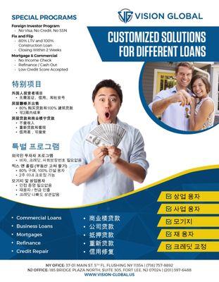 Special Mortgage Products Chinese, Korean, English