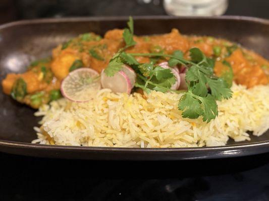 Vegan butter chicken  made with tofu