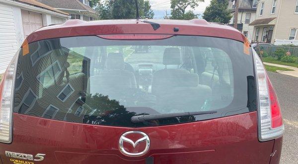 Back Glass done on a 2010 Mazda