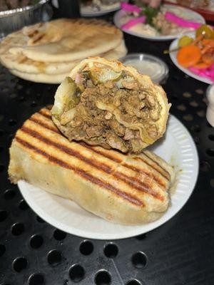 Beef shawarma wrap