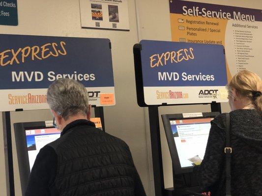 Only 3 self service kiosks