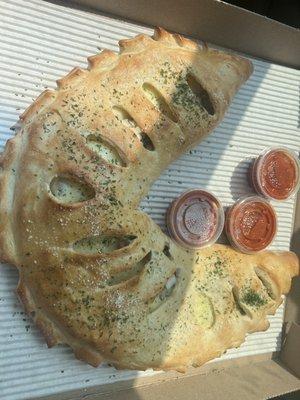 Cheesesteak Calzone with mushroom and onions