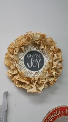 Charming book page wreath