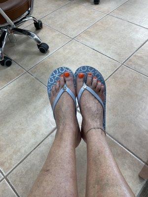 The finished pedicure!