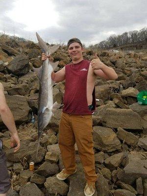 Spoonbill fishing trip.