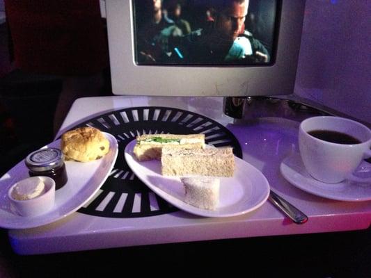 Afternoon high tea on VS 005 to Miami ...how do I tolerate these long flights lol